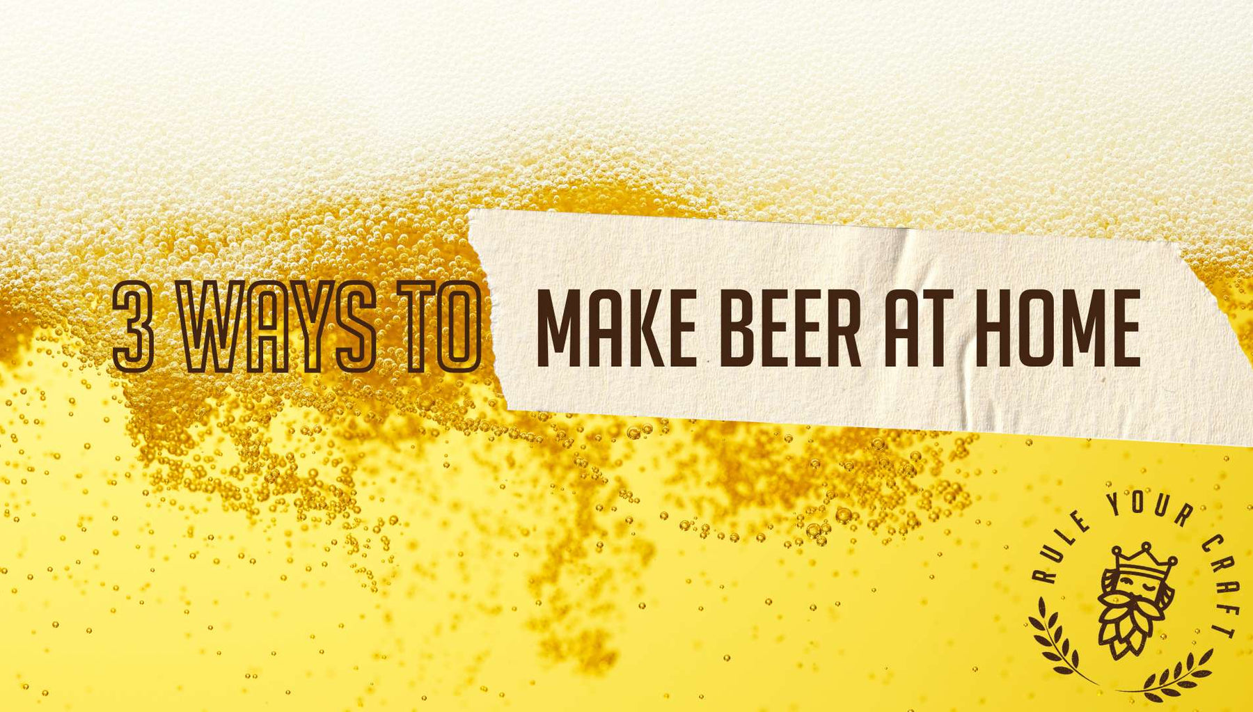 What are the 3 ways to brew beer at home?