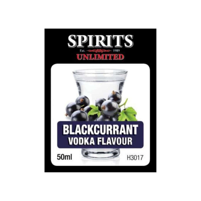 Blackcurrant Vodka Essence - make blackcurrant vodka at home. 50ml bottle makes 1 Litre of fruit vodka
