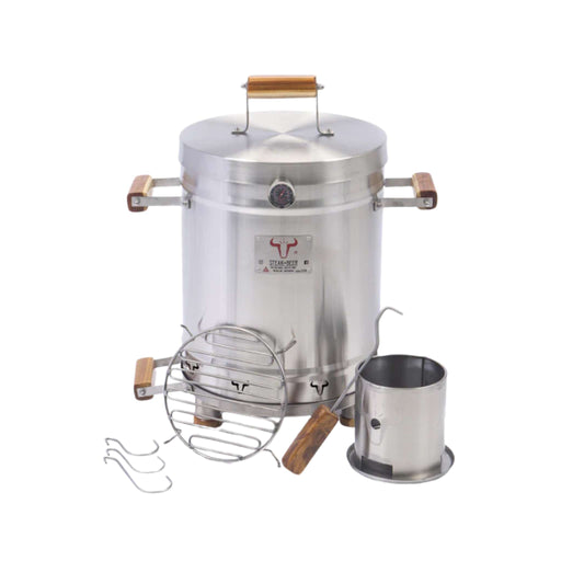 Steak and Beer Australia Barrel BBQ — 304 stainless steel vertical charcoal BBQ