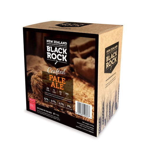 Box of Black Rock Crafted Pale Ale Home Brewing Kit to make 23 litres of beer with branding and product details