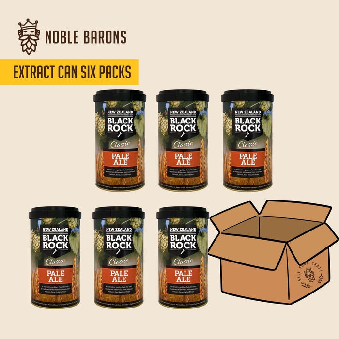 Order a carton of 6 Black Rock Pale Ale Home Brew Extract Cans