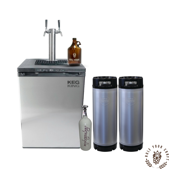 Kegerator Fridge Keg King Keg Master Series XL with Double Tap Font