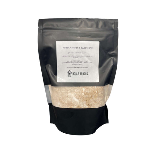 Packet of honey, chicken sweetcorn seasoning for making sausages at home