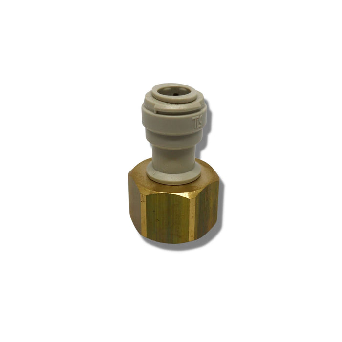 Brass Push Fit Coupler Adaptor - straight with one way valve (gas)