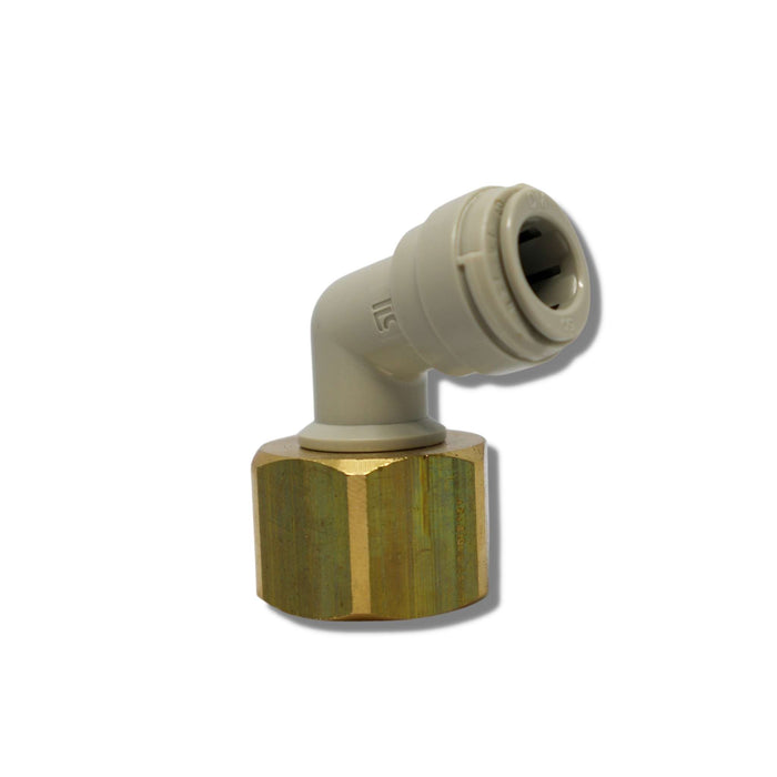 Brass Push Fit Coupler Adaptor - 360 swivel elbow (liquid)