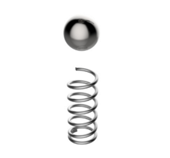Spring Vortex Ball G30 Spring & Ball for Safety Valve — Noble Barons Home Brew Supplies